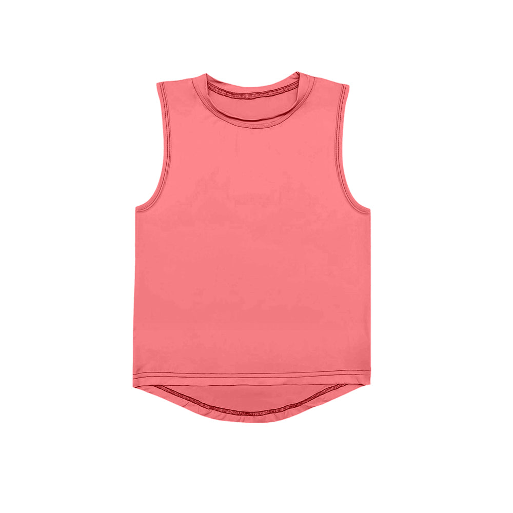 Peach sleeveless kids girls activewear top