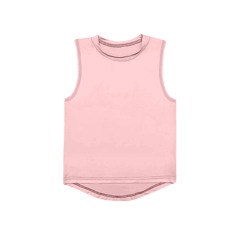 Light pink sleeveless kids girls activewear top