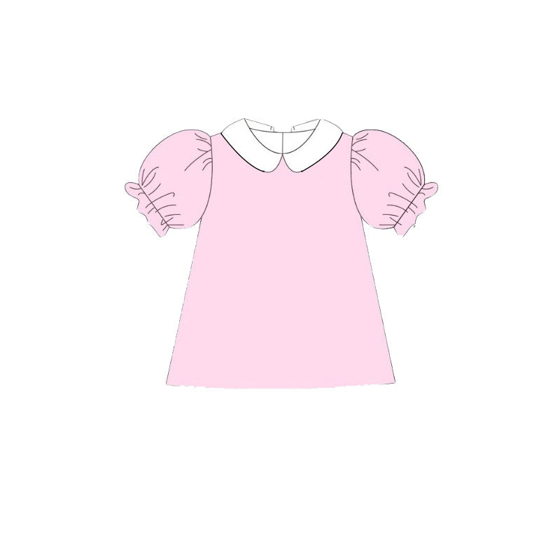 pink solid  print yoga girl top