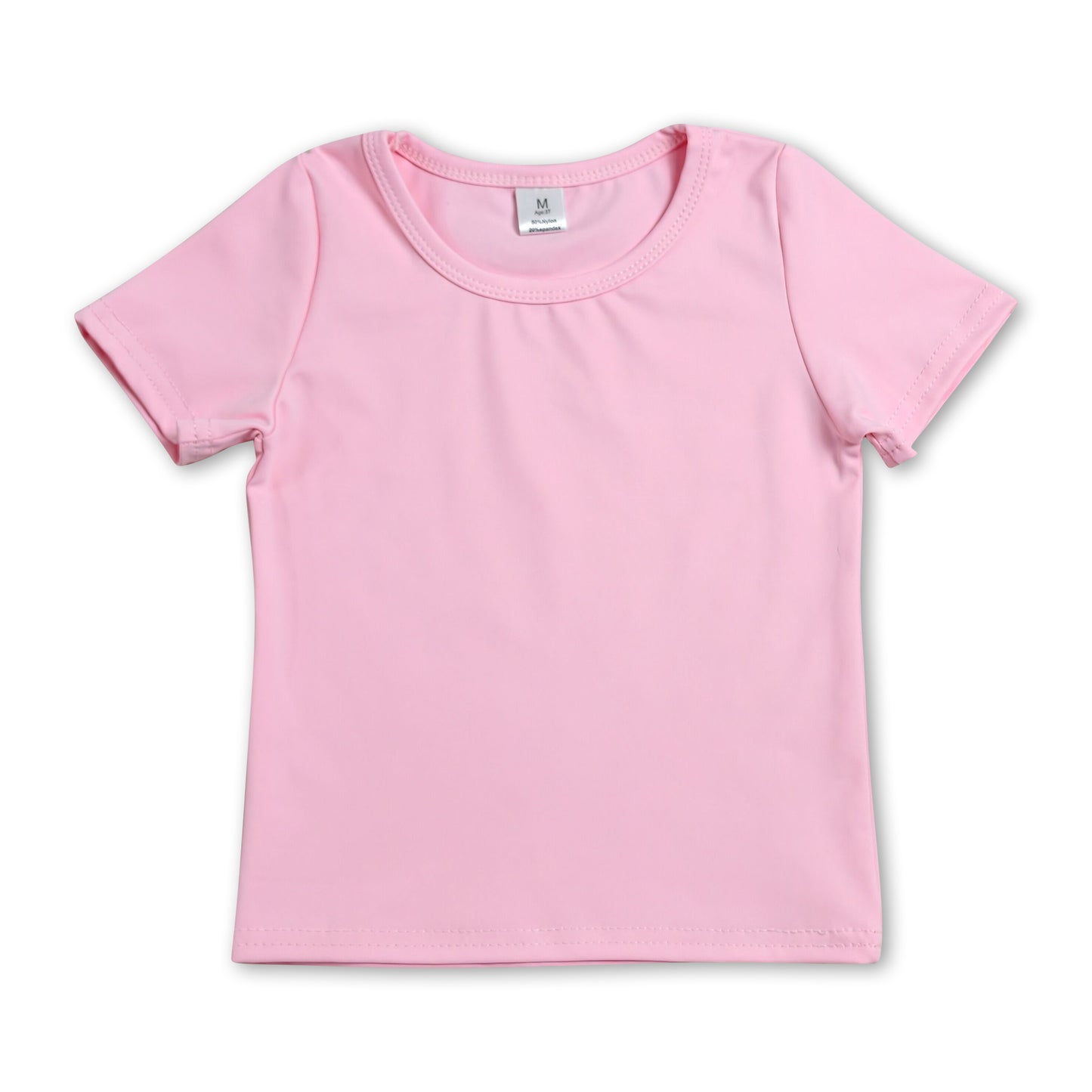 Short sleeves pink kids girls summer yoga active top