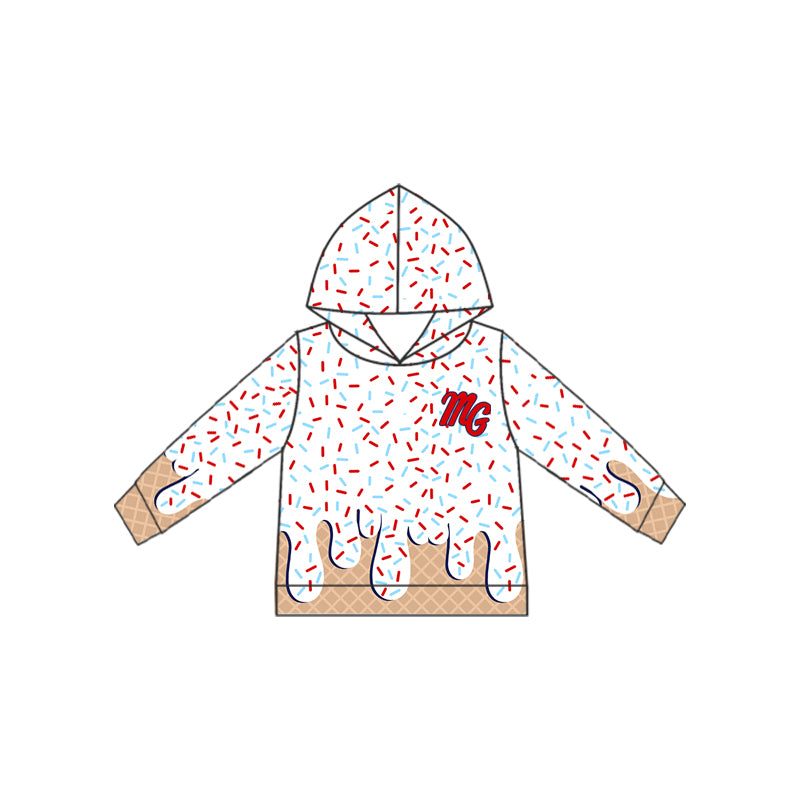 Deadline March 23 long sleeves white sprinkle M G kids team hoodie