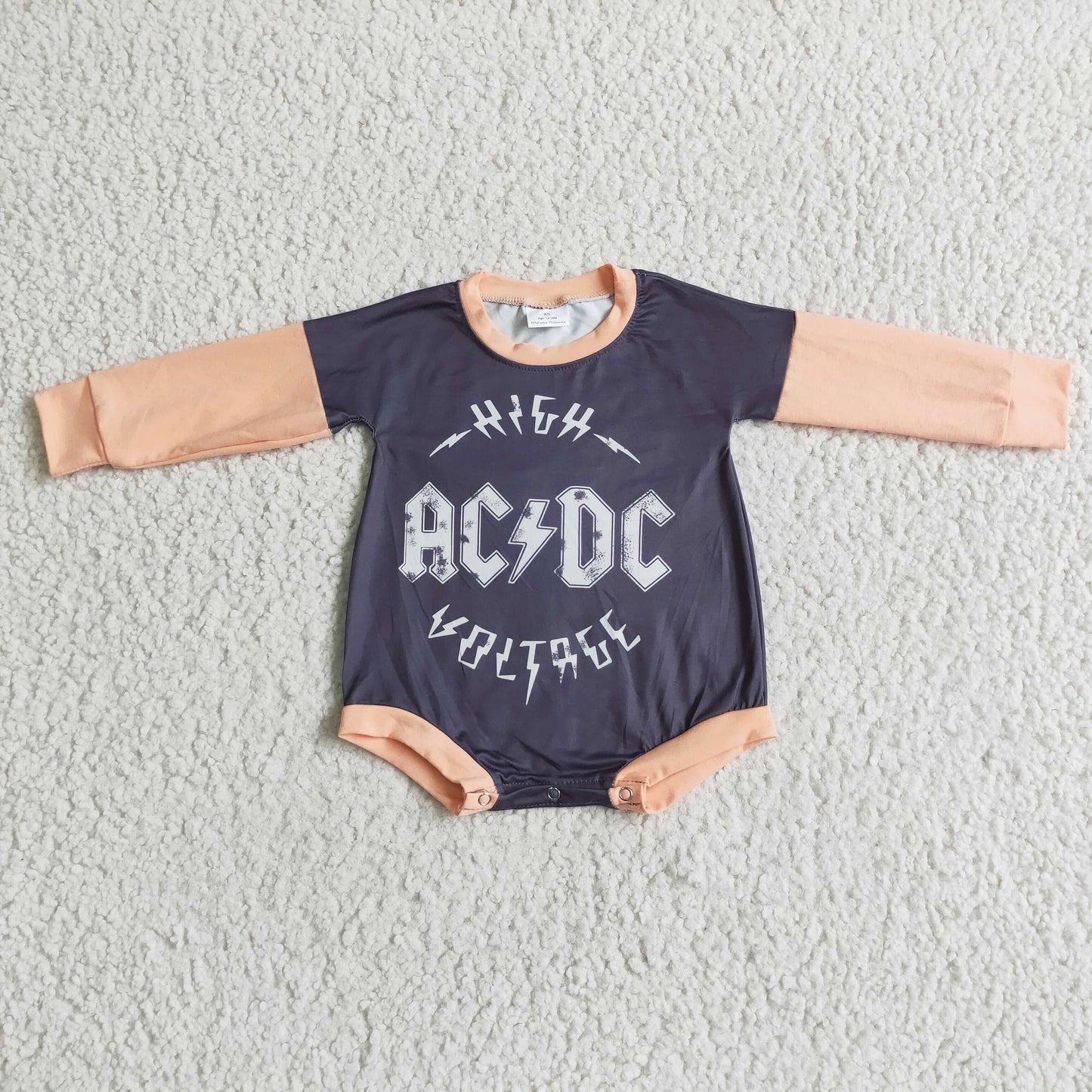 Patchwork long sleeves baby girls singer romper