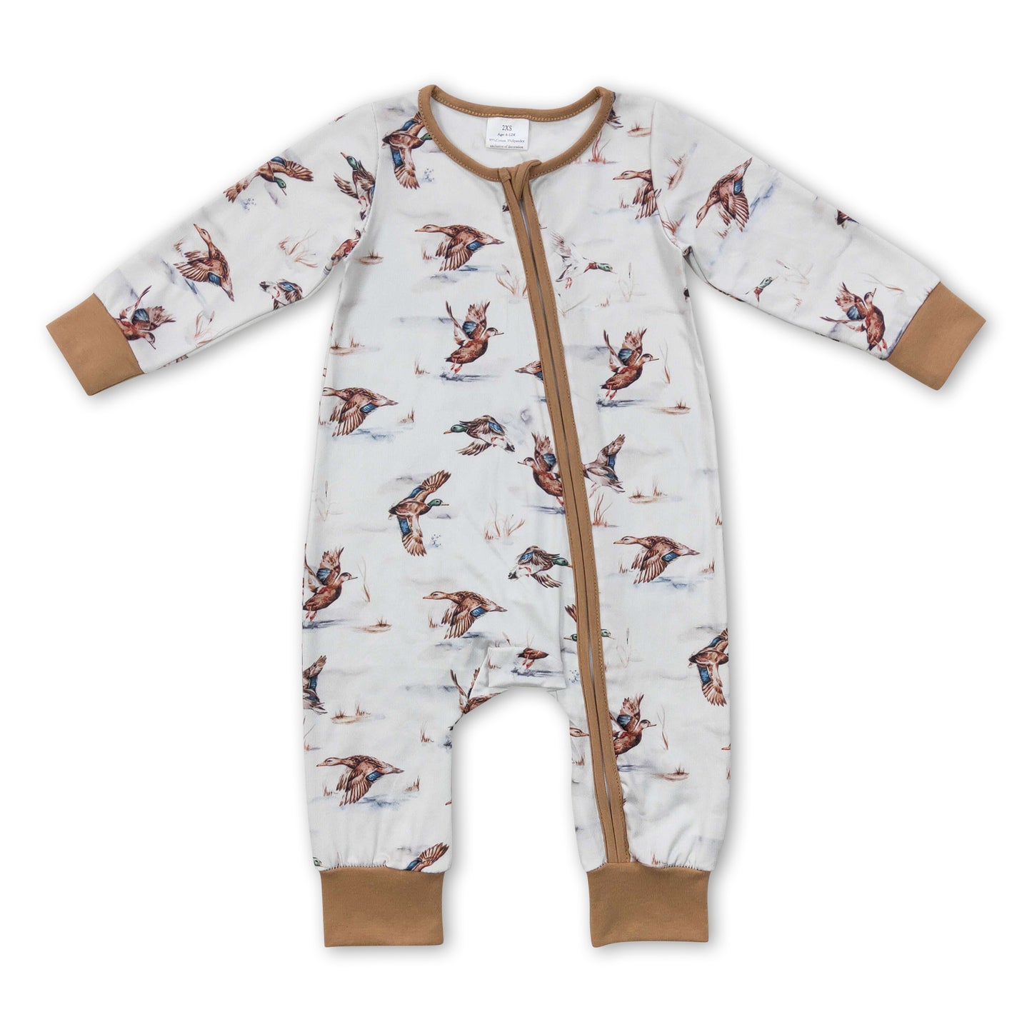 Long sleeves duck baby kids zipper romper ship from US