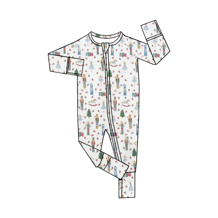 Christmas tree ballet king baby kids zipper romper