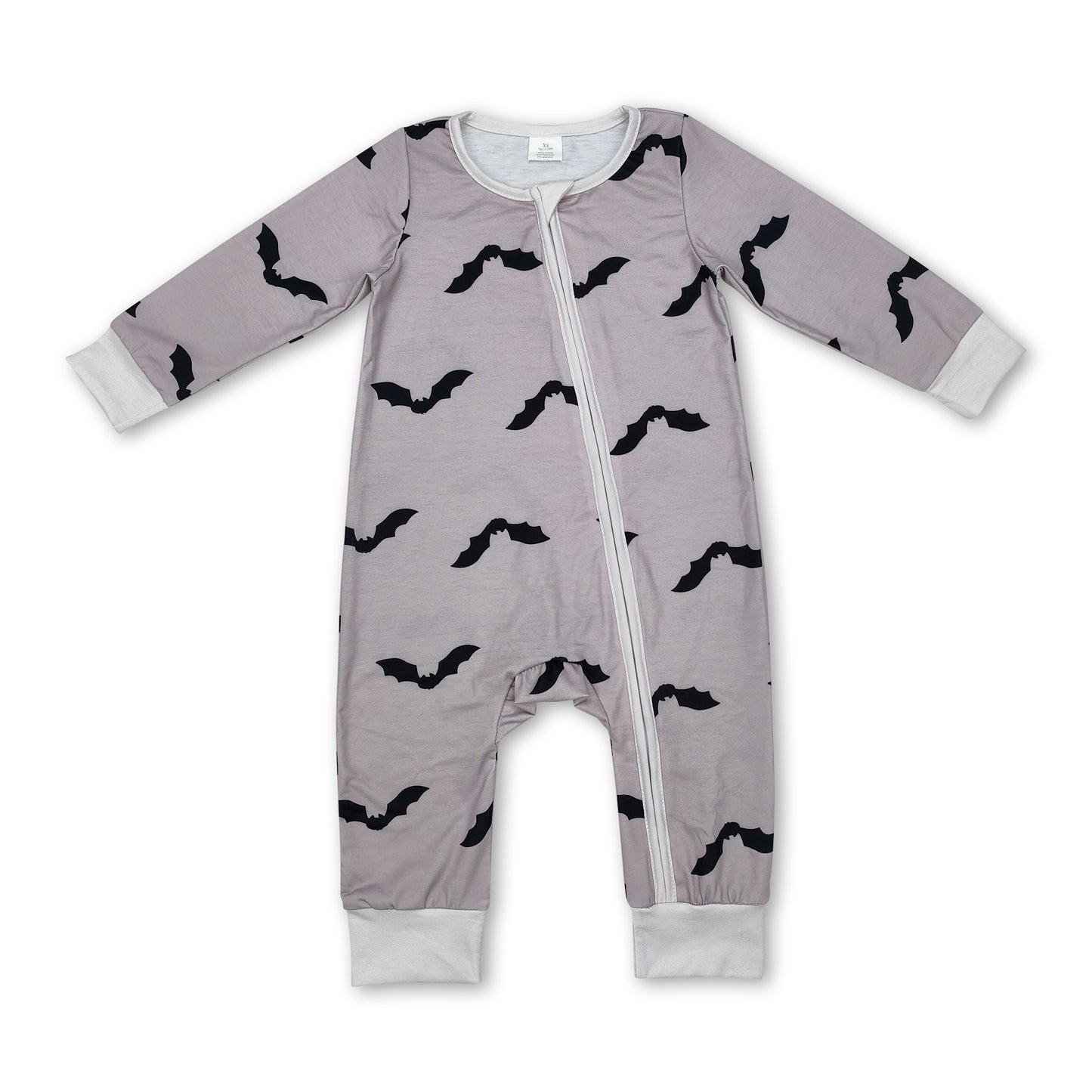 Long sleeves bat baby kids Halloween zipper romper