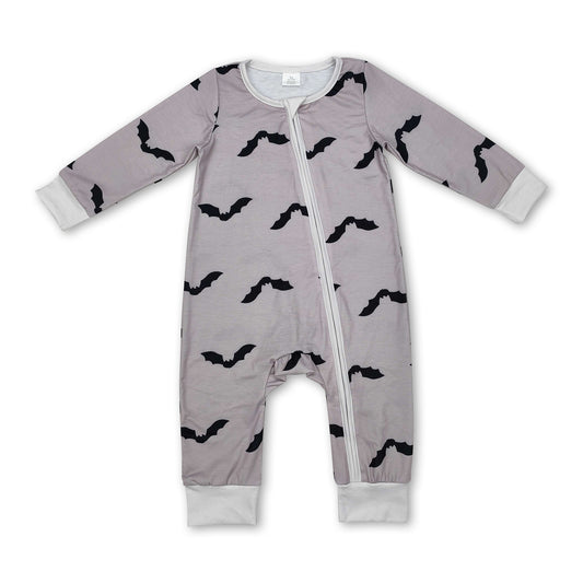 Long sleeves bat baby kids Halloween zipper romper