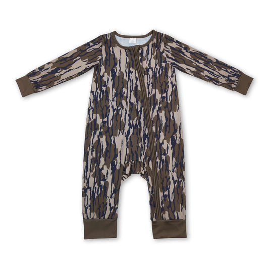 Long sleeves camo baby kids zipper romper ship from US