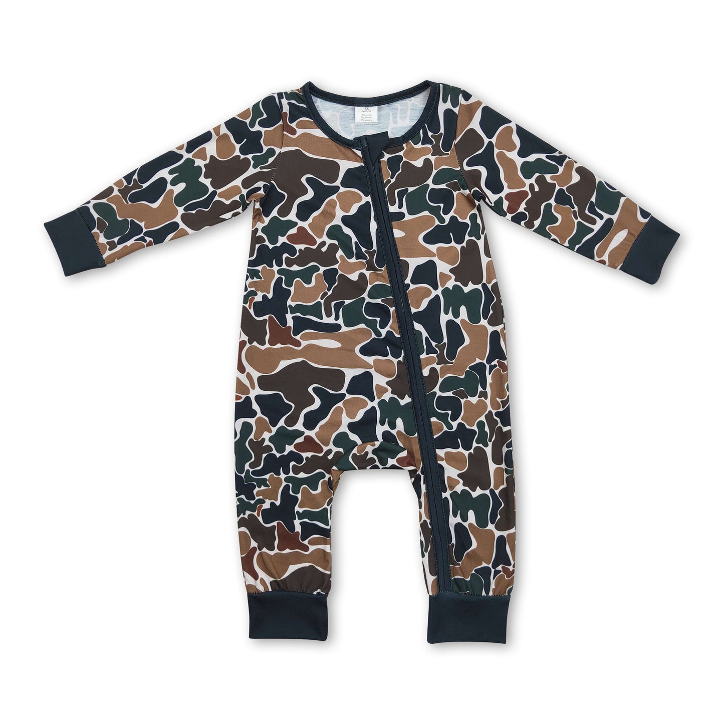 Long sleeves brown camo baby kids zipper romper ship from US