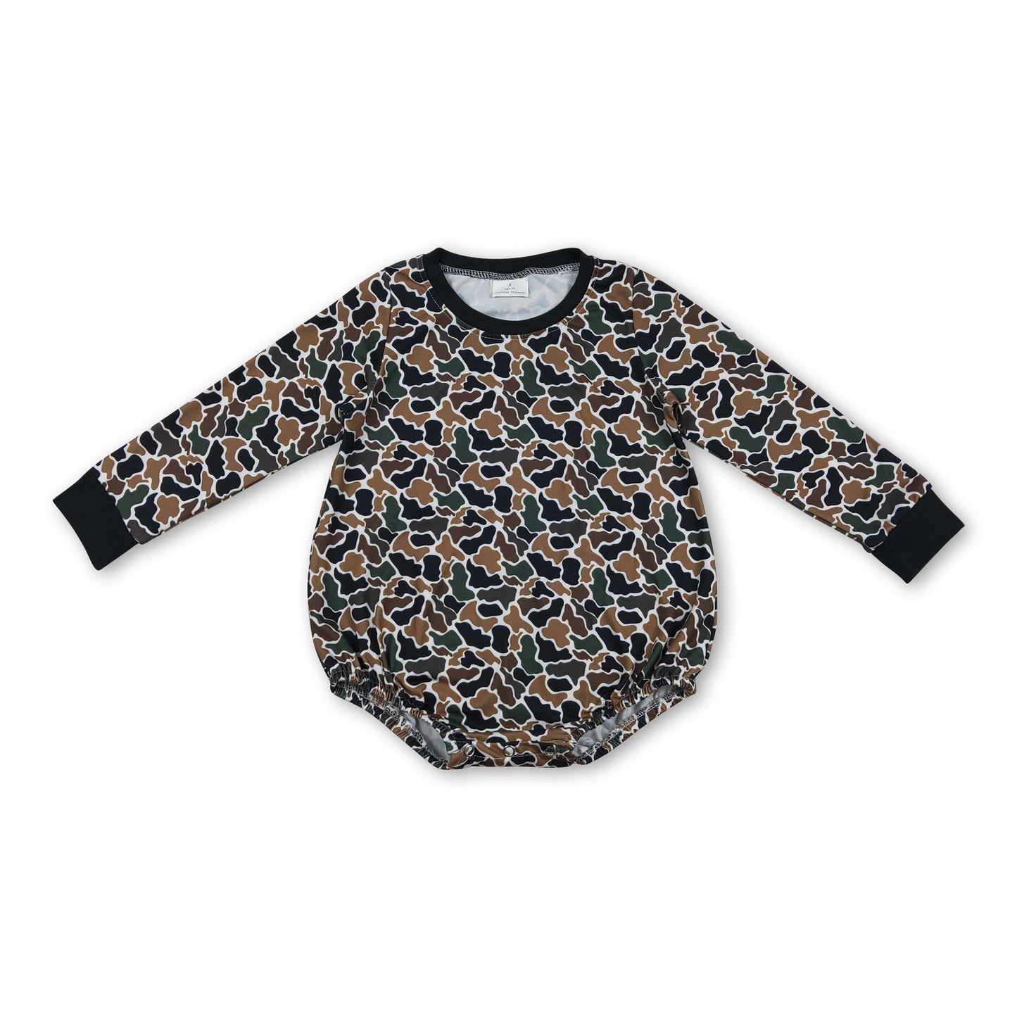 Long sleeves brown camo baby kids fall romper
