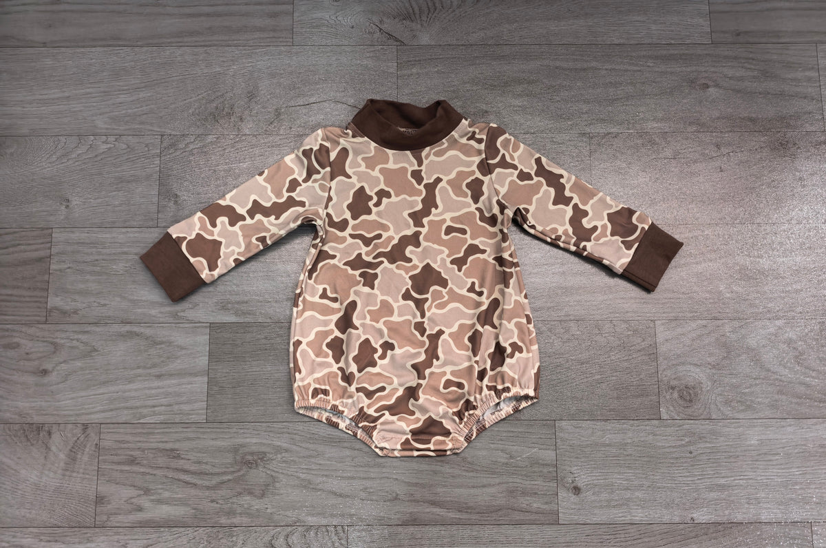 Long sleeves camo baby kids fall romper