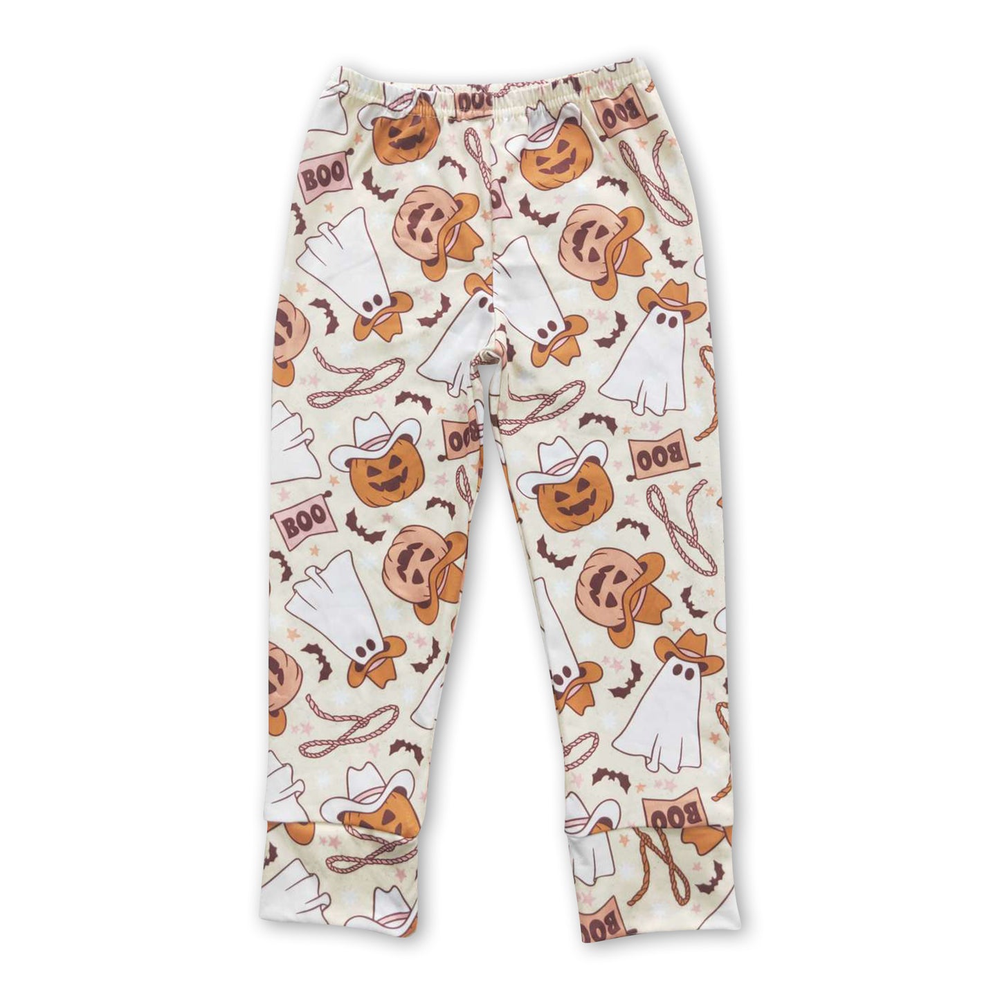 Ghost pumpkin boo kids boy Halloween pants