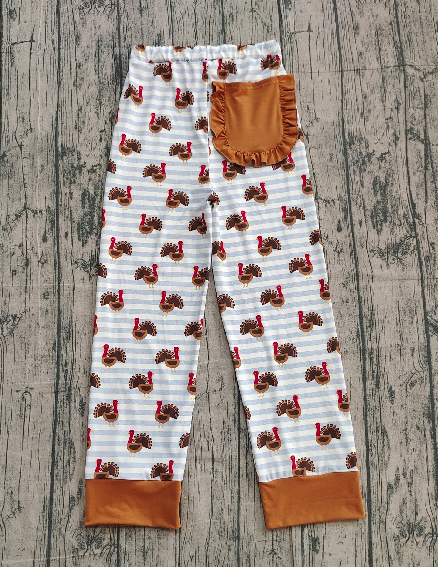 Brown turkey adult women Thanksgiving sleepwear bottom