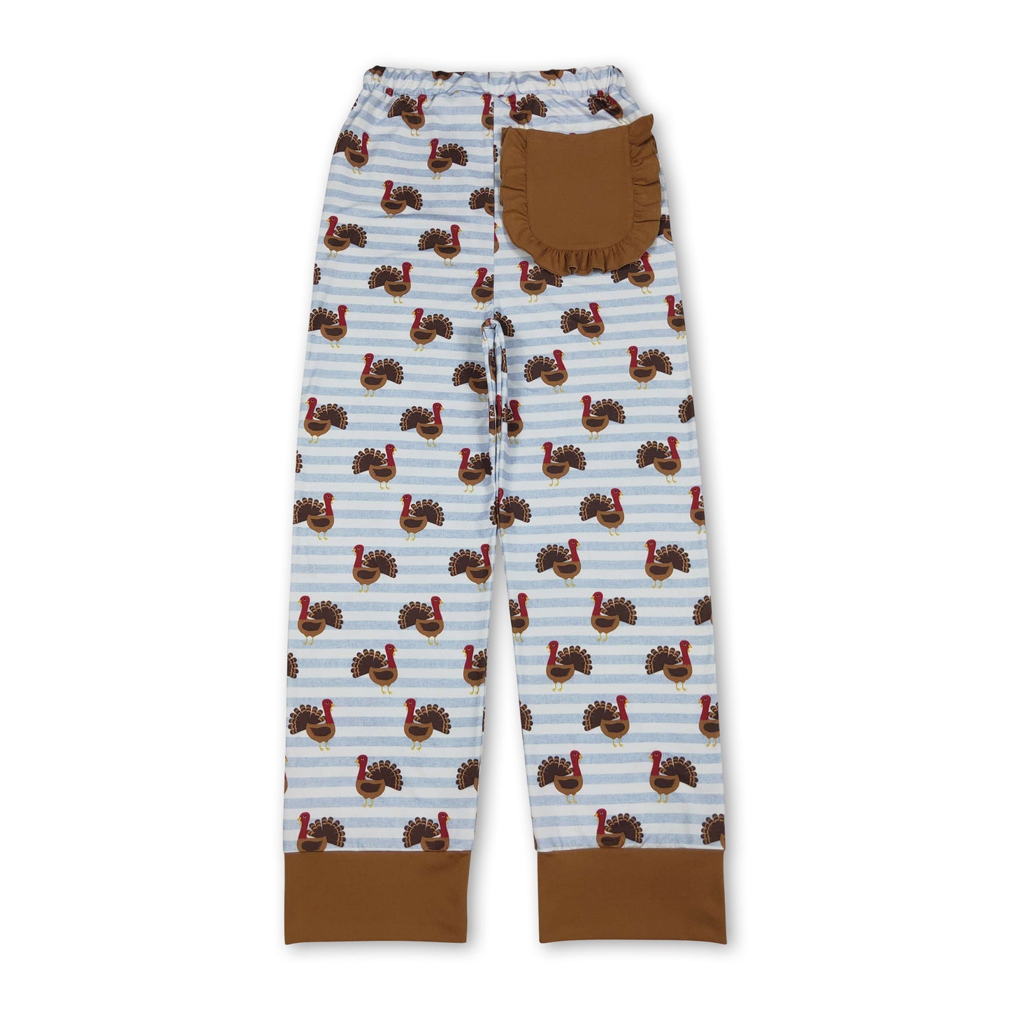 Brown turkey adult women Thanksgiving sleepwear bottom