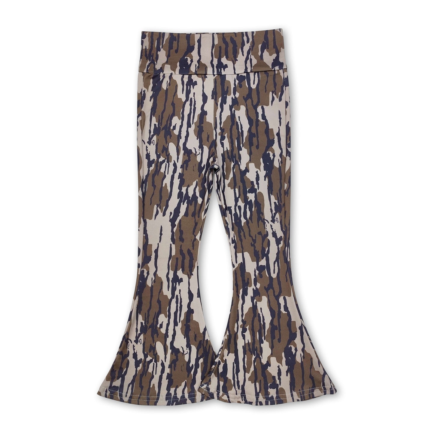 Camo kids girls flare pants