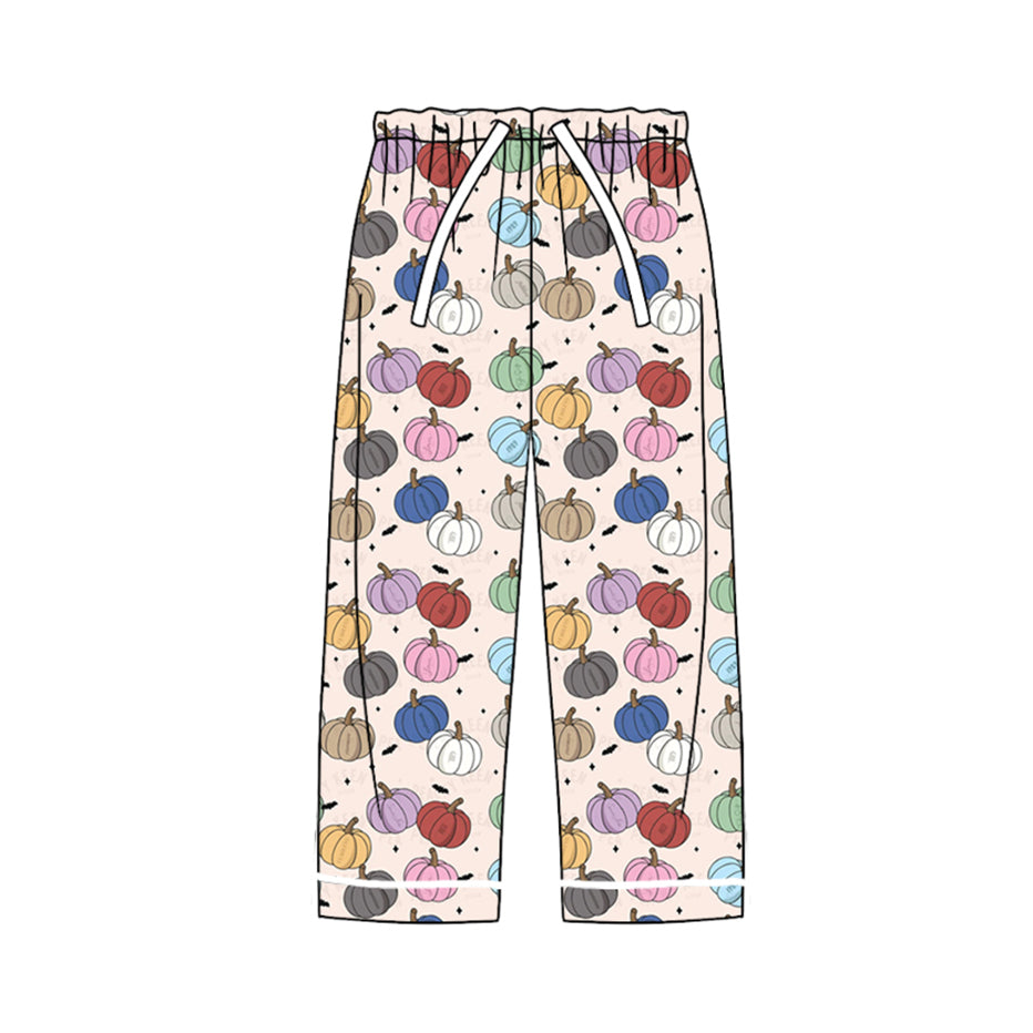 Colorful pumpkin adult women fall sleepwear bottom