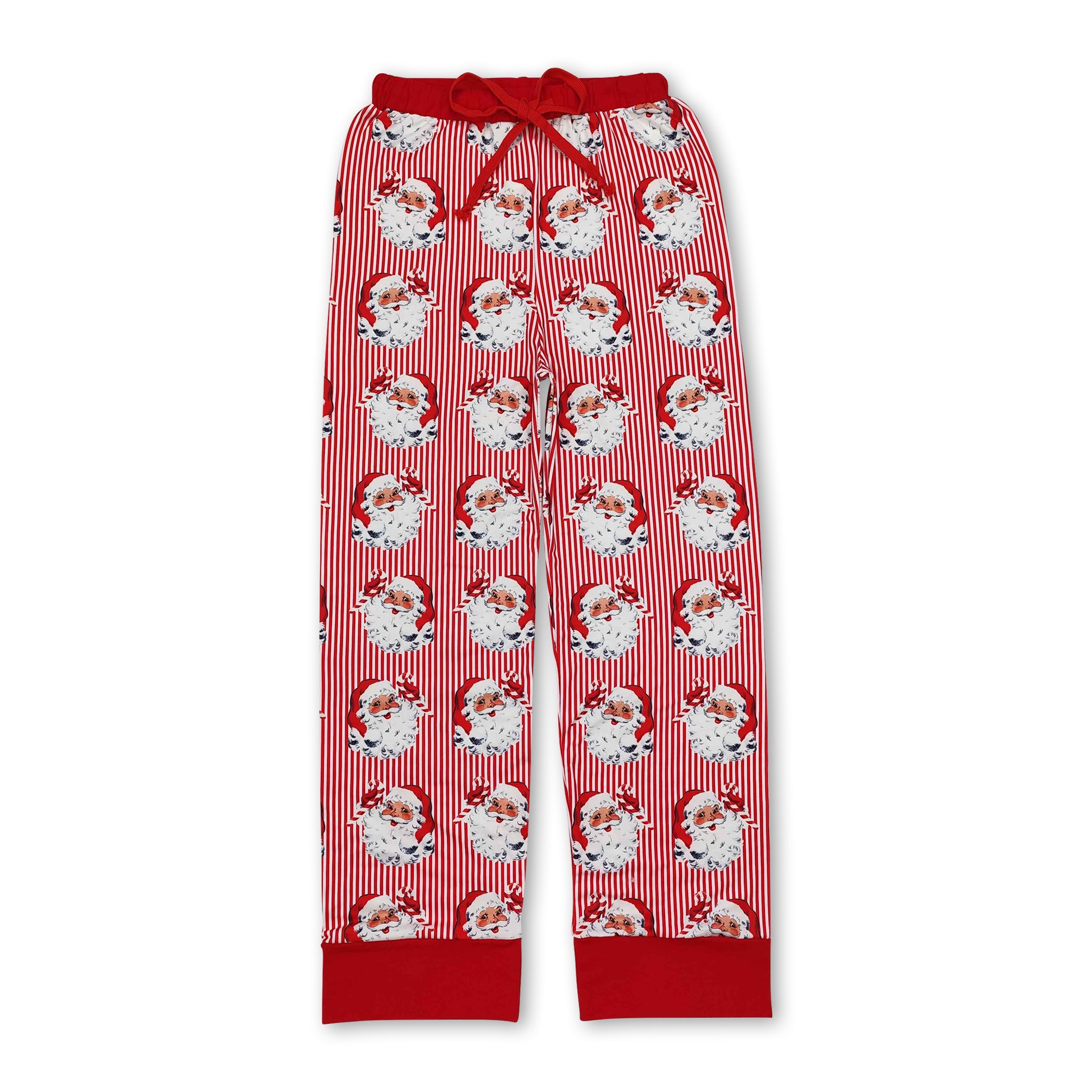 Red stripe santa adult men Christmas sleepwear bottom pants – Western ...
