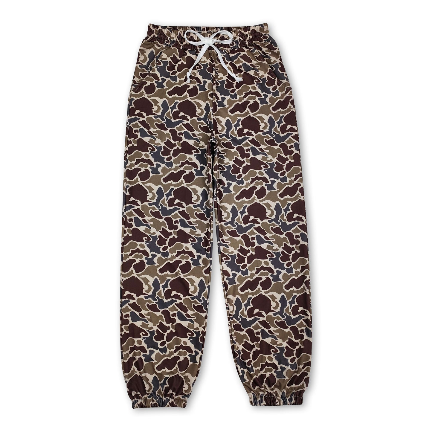 Dark camo adult women pocket pants