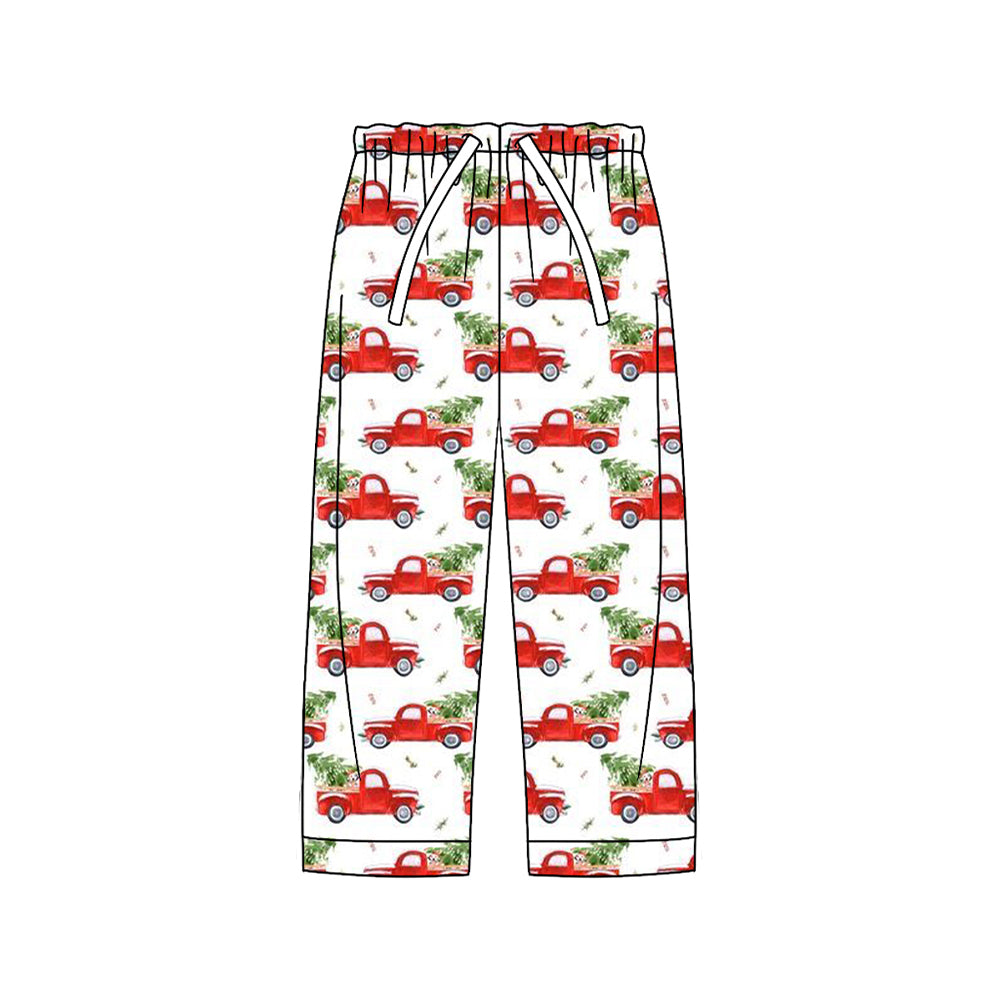 Red truck Christmas tree adult women Christmas pants