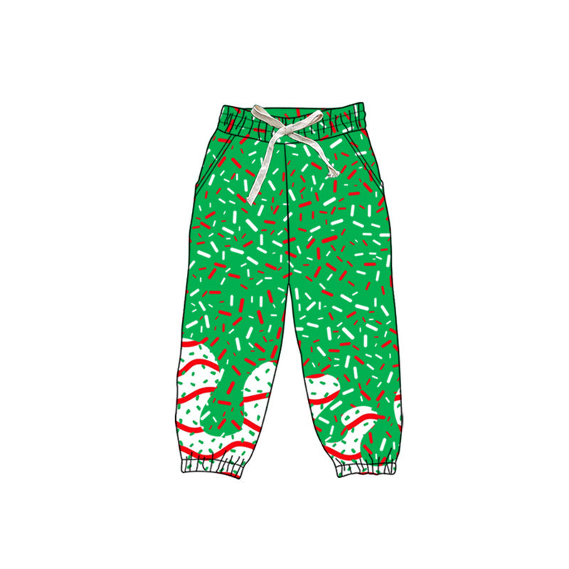 Green ice cream sprinkle adult women Christmas pants