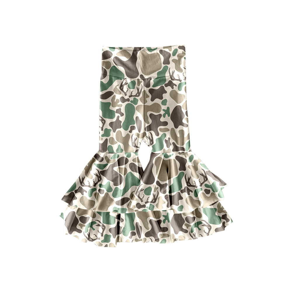 camo deer hunting kids girls yoga pants