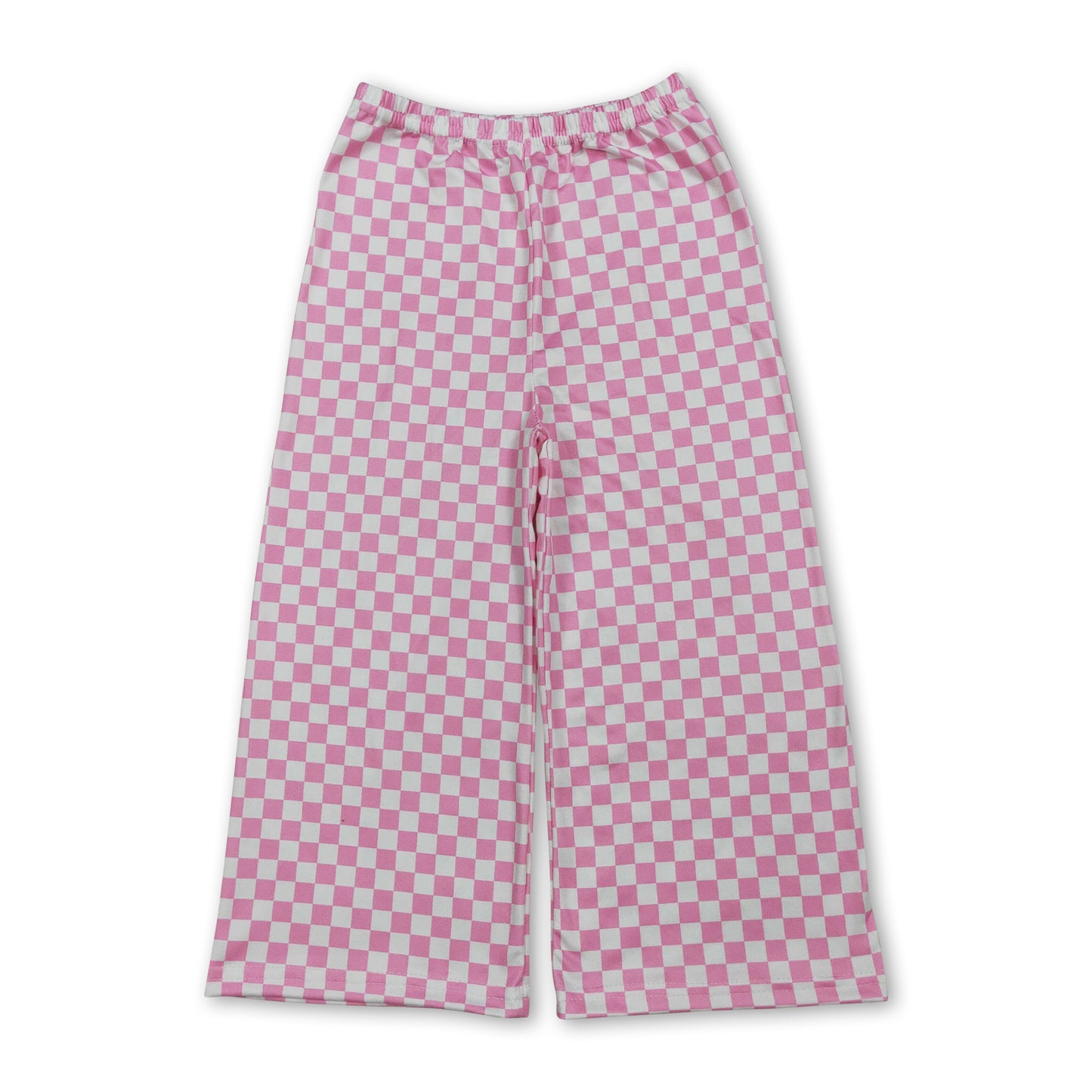 Pink plaid cute kids girls pants