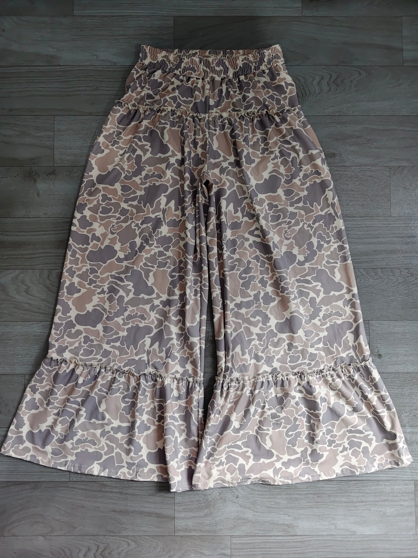 Khaki camo patchwork adult women pants