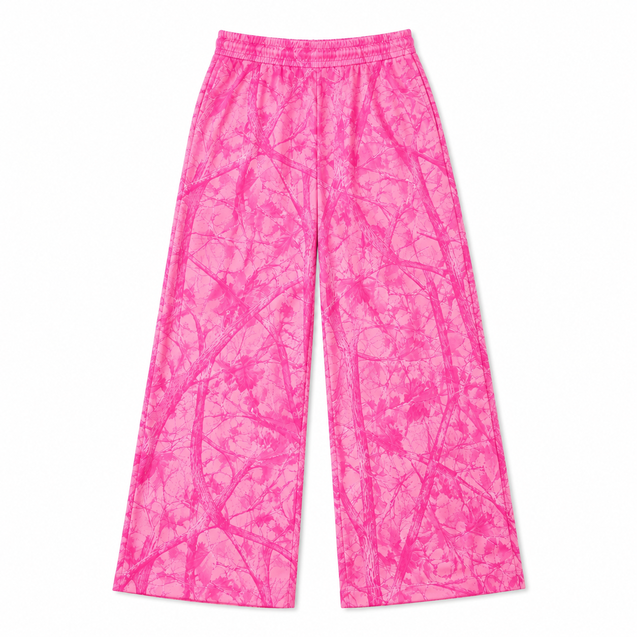 Pink leaves camo adult women fall pants