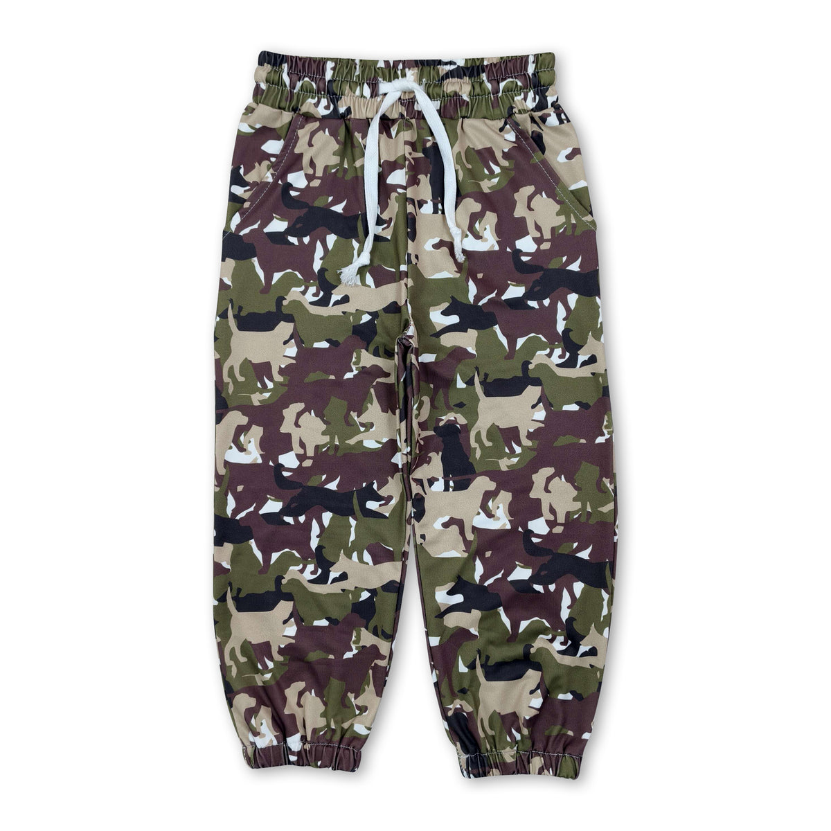 Dog green camo hunting boys fall pants