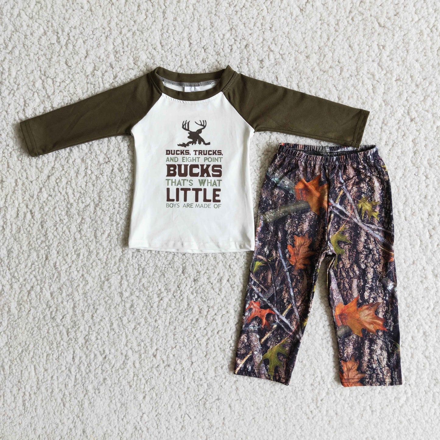 Deer print camo pants boy clothing