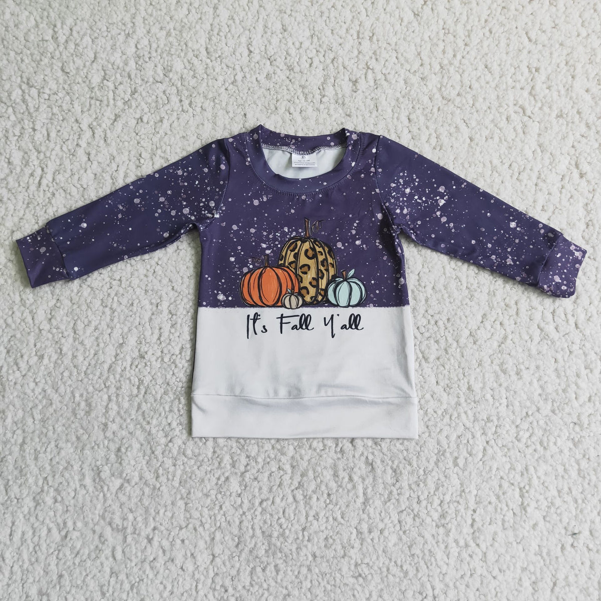 It's fall y'all pumpkin long sleeve girl shirt