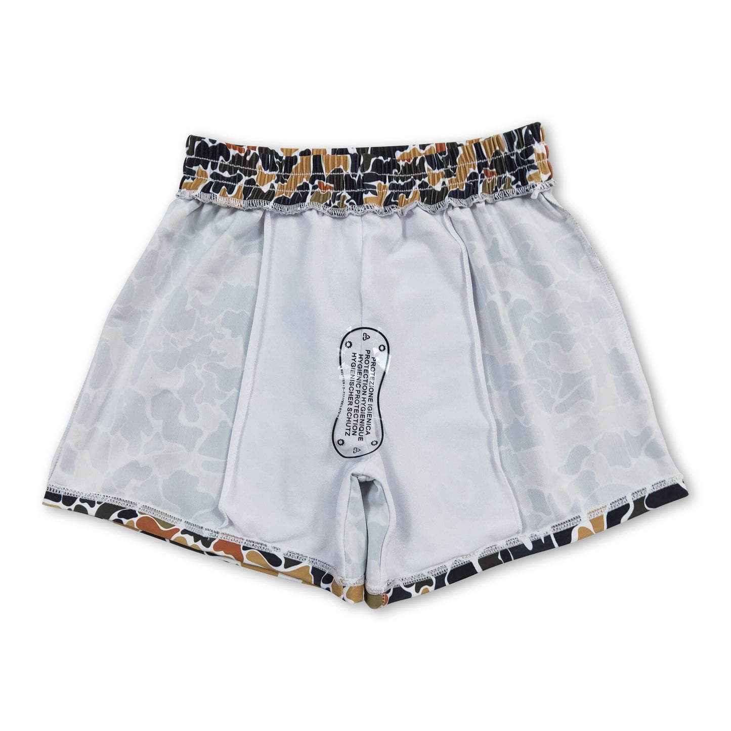 Khaki camo kids boy summer swim trunks ship from US