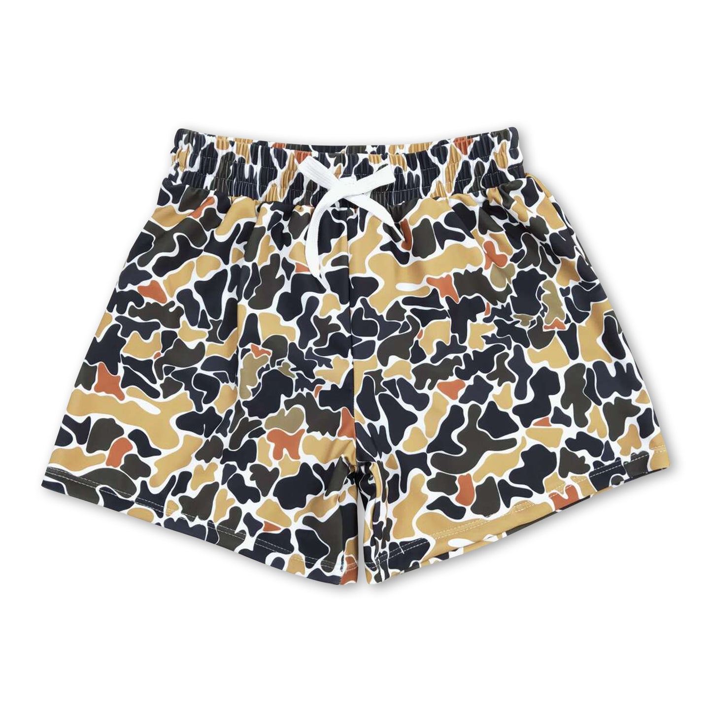 Khaki camo kids boy summer swim trunks ship from US