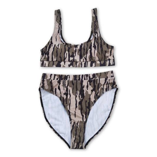 Print mommy and me women summer swimsuit