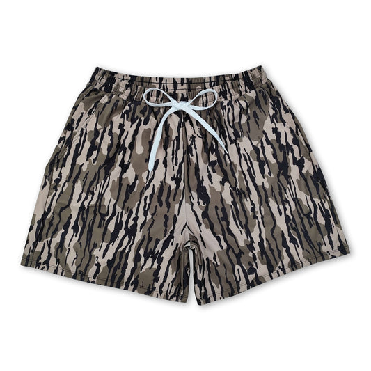 Print adult men summer swim trunks