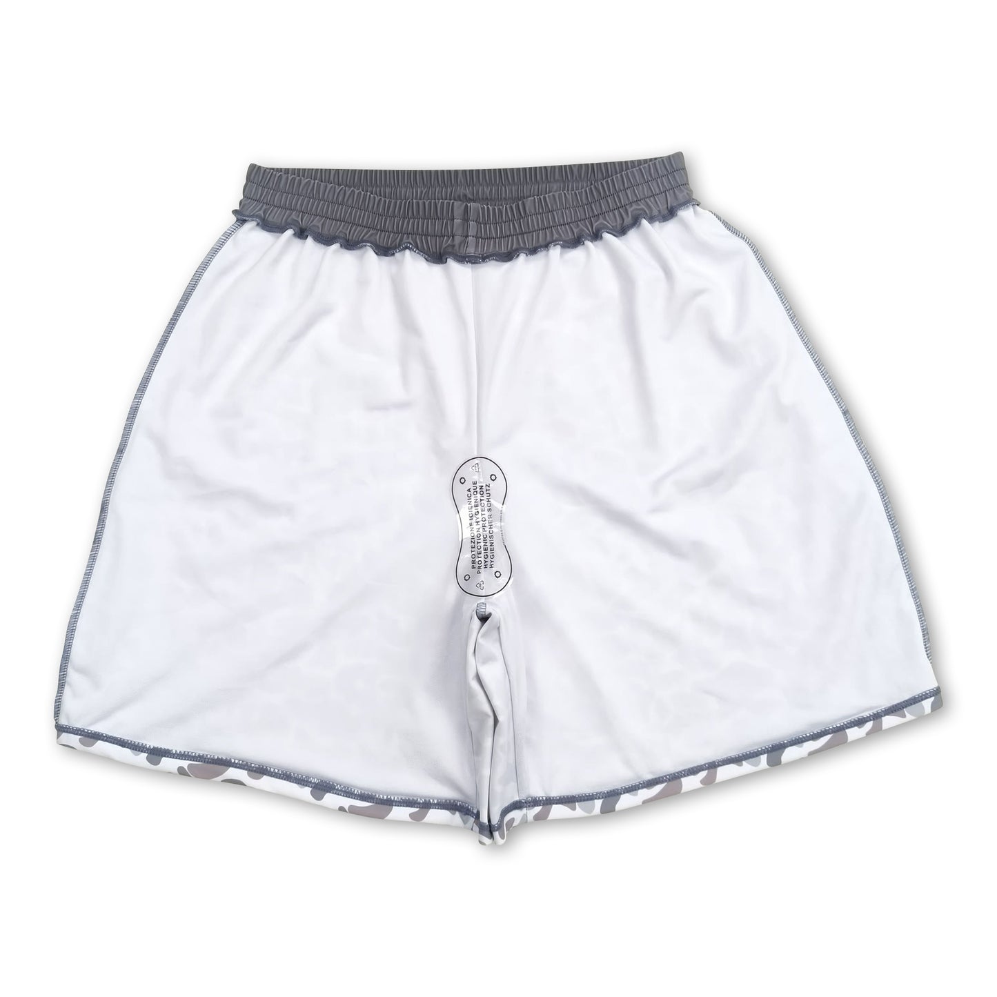Khaki camo adult men summer swim shorts