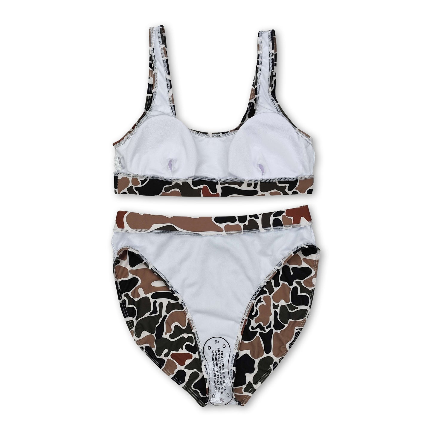 Brown camo adult women summer swimsuit