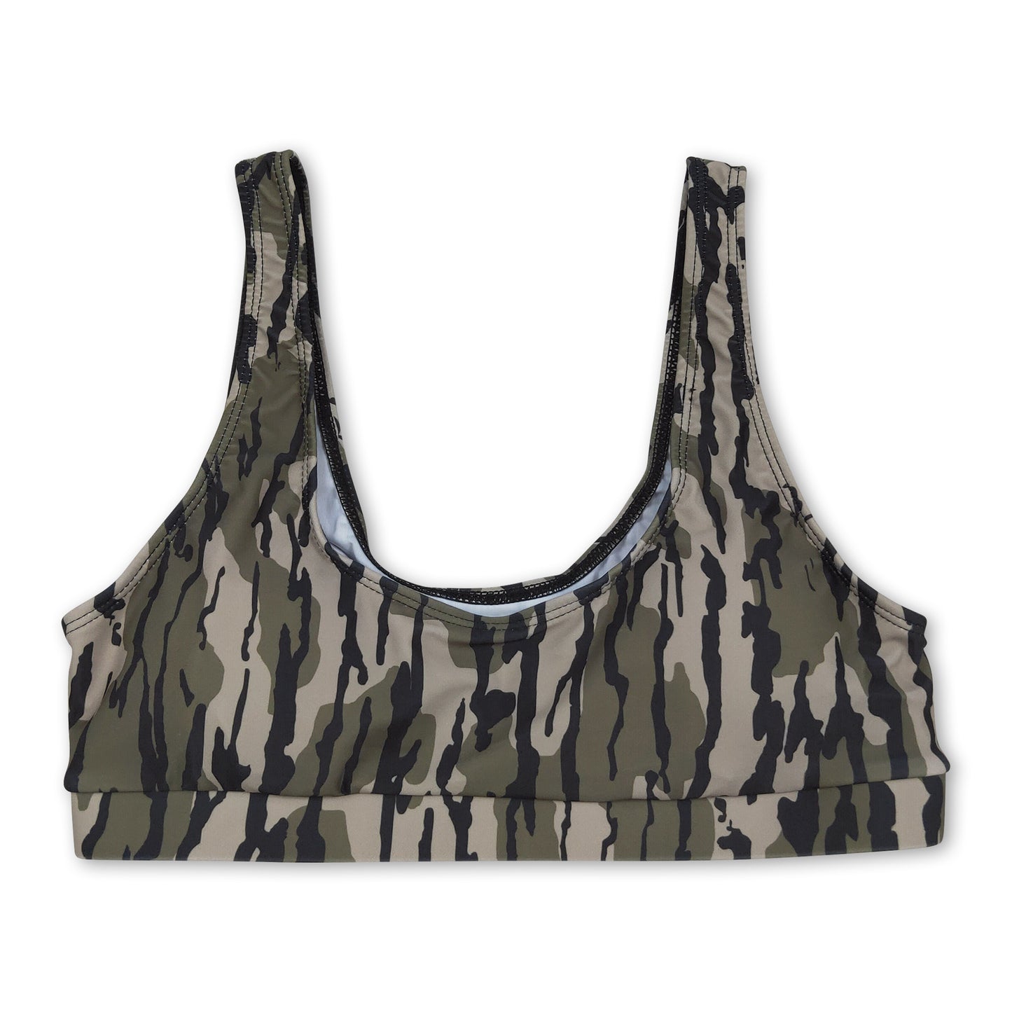 Bottomland camo adult women summer swim top