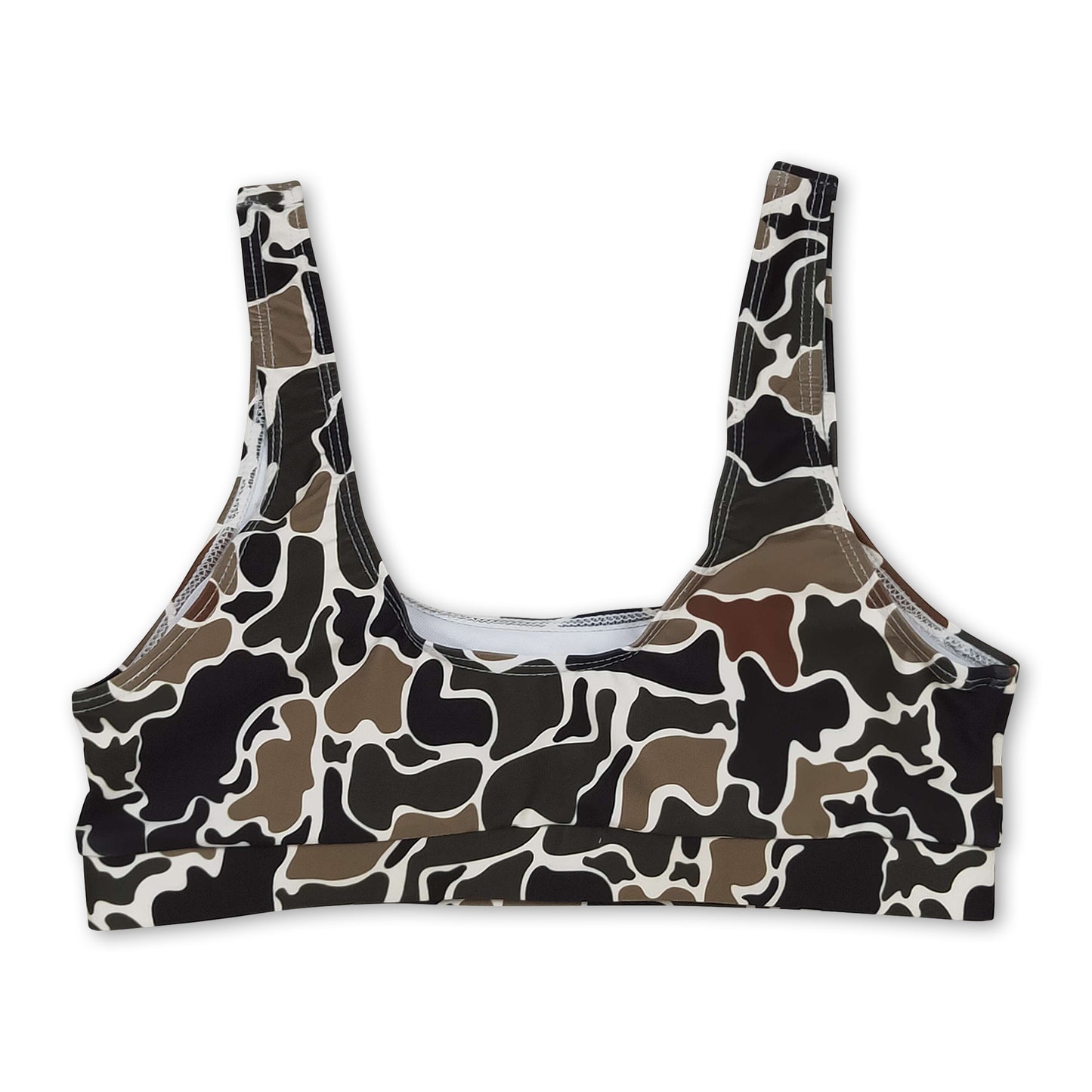 Dark camo adult women summer swim bottom