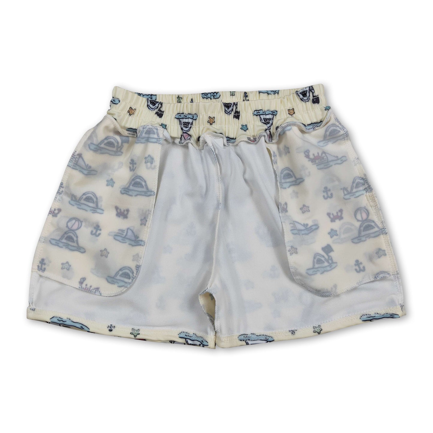 Boat crab anchor kids boys summer swim trunks