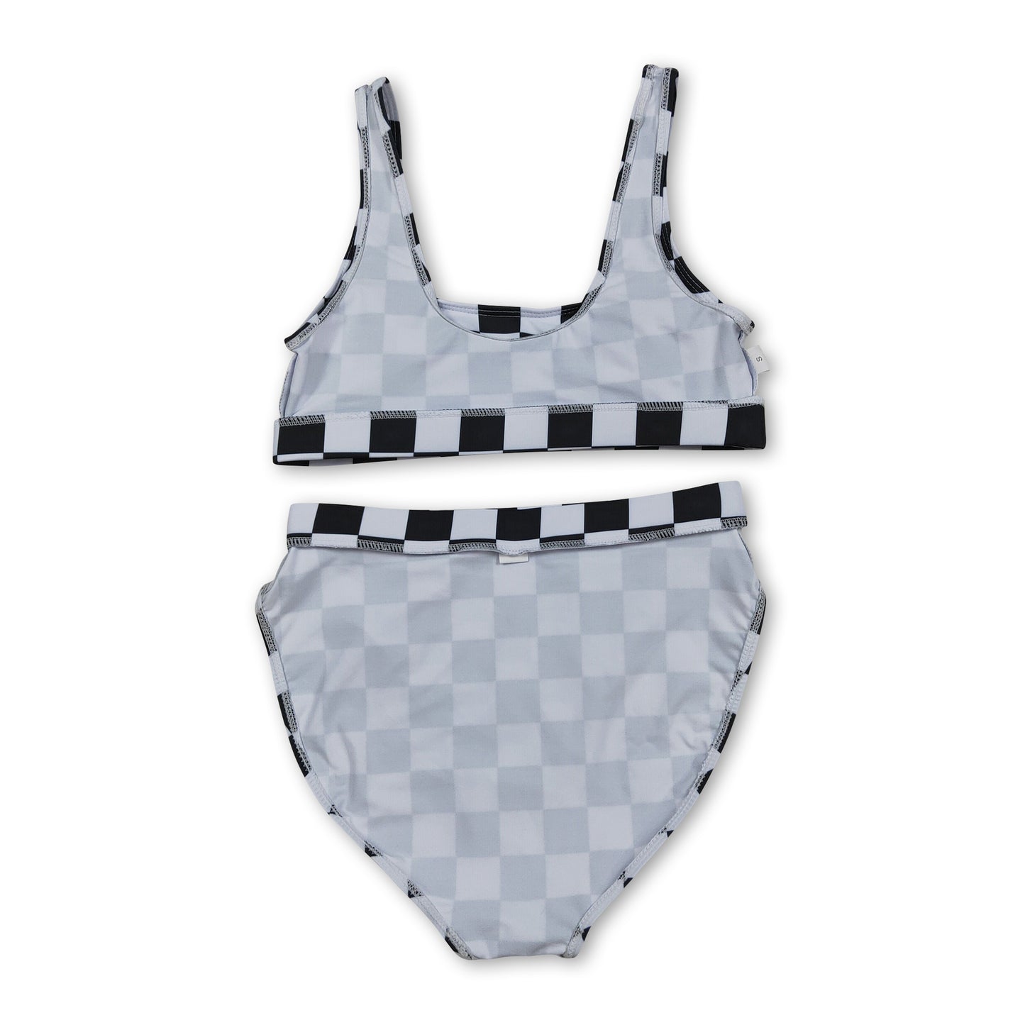 Black plaid adult women summer swimsuit