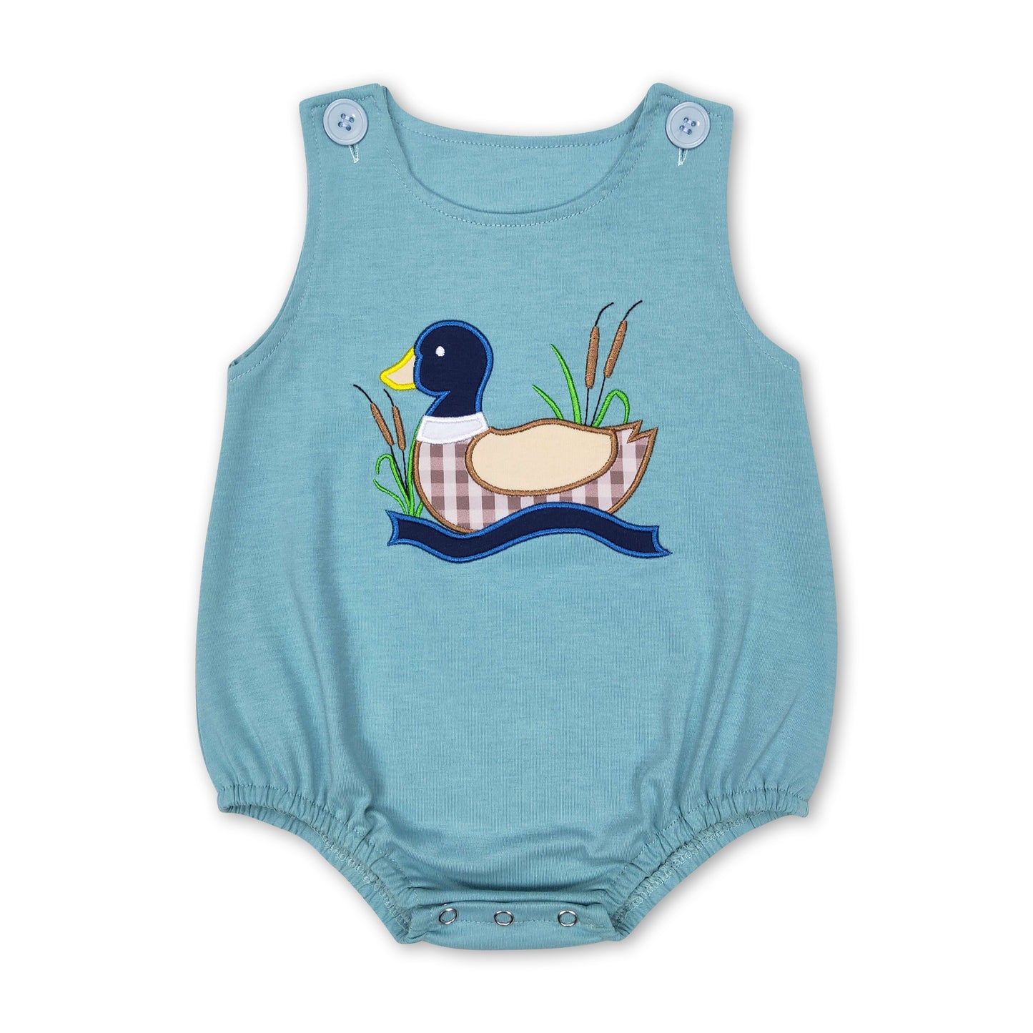 Sleeveless duck baby boy romper ship from US