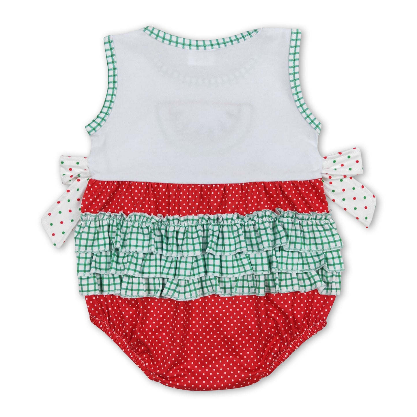 Sleeveless watermelon polka dots baby girls summer romper ship from US