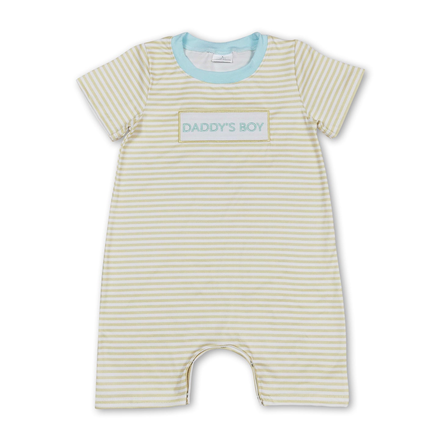 Short sleeves stripe daddy's boy baby romper
