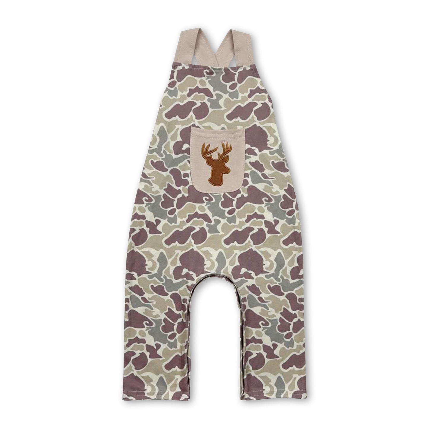 Straps deer pocket camo kids boys overalls ship from US