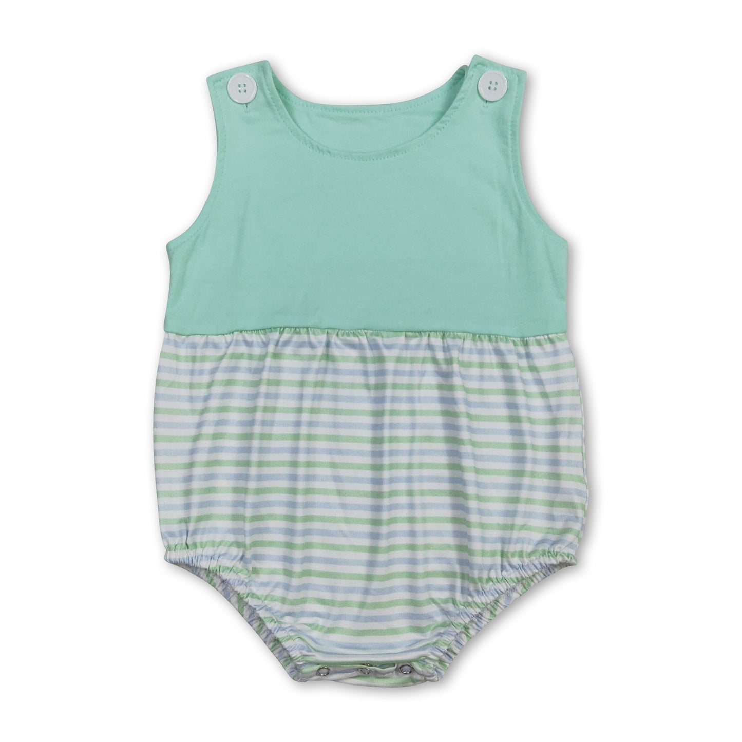 Sleeveless stripe baby boy summer romper
