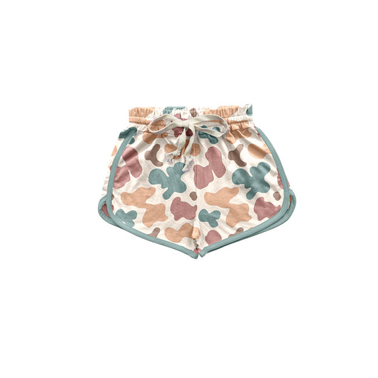Multi color camo baby girls summer shorts