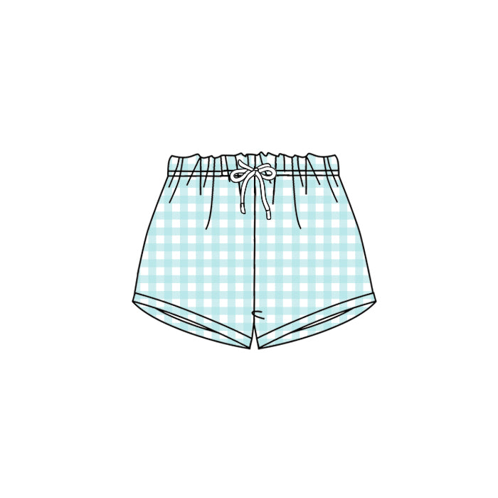 Plaid summer bottoms baby kids shorts