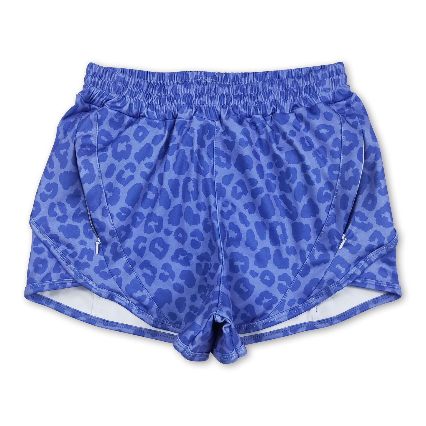 Blue leopard adult women summer shorts