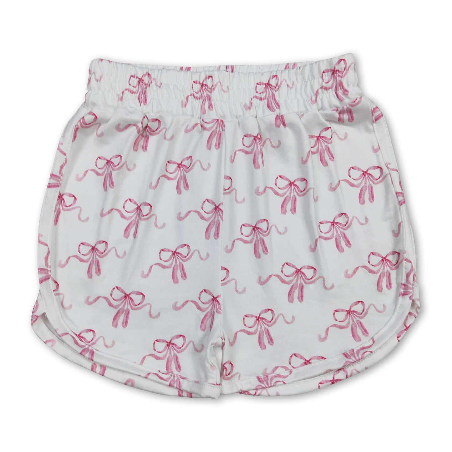 Pink bow kids girls summer shorts
