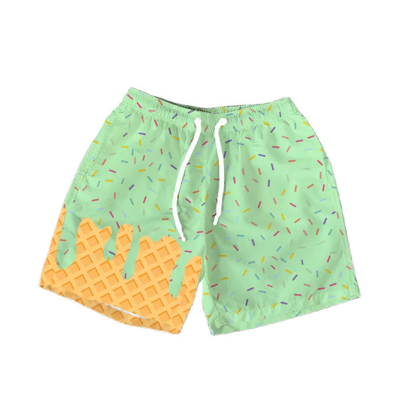 Green ice cream sprinkle baby kids summer team shorts